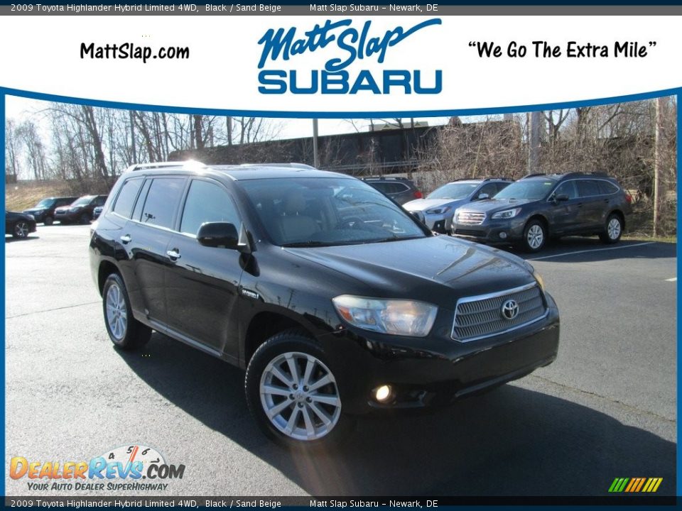2009 Toyota Highlander Hybrid Limited 4WD Black / Sand Beige Photo #1