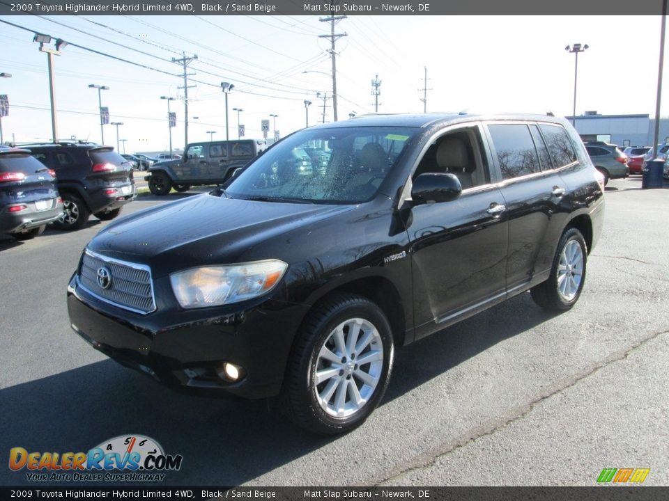 2009 Toyota Highlander Hybrid Limited 4WD Black / Sand Beige Photo #2