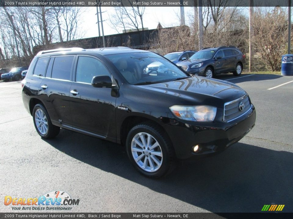 2009 Toyota Highlander Hybrid Limited 4WD Black / Sand Beige Photo #4