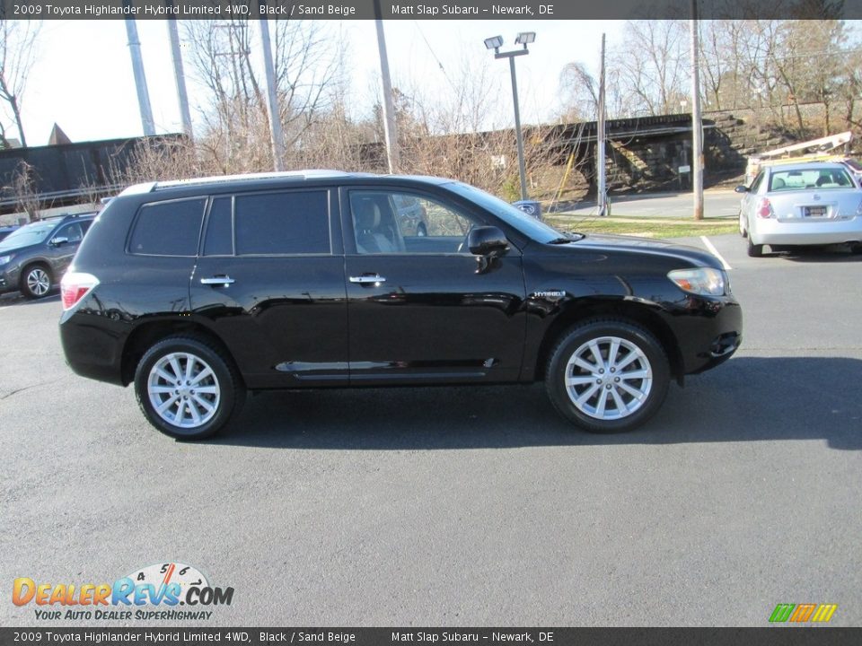 2009 Toyota Highlander Hybrid Limited 4WD Black / Sand Beige Photo #5