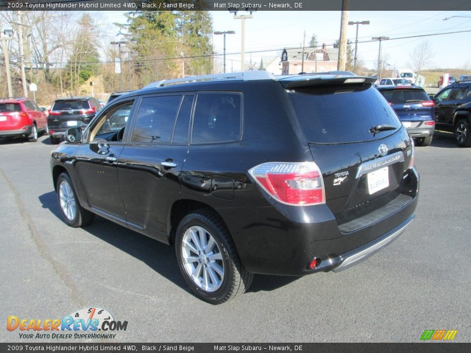 2009 Toyota Highlander Hybrid Limited 4WD Black / Sand Beige Photo #8