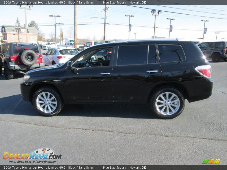2009 Toyota Highlander Hybrid Limited 4WD Black / Sand Beige Photo #9