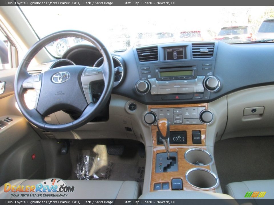 2009 Toyota Highlander Hybrid Limited 4WD Black / Sand Beige Photo #10