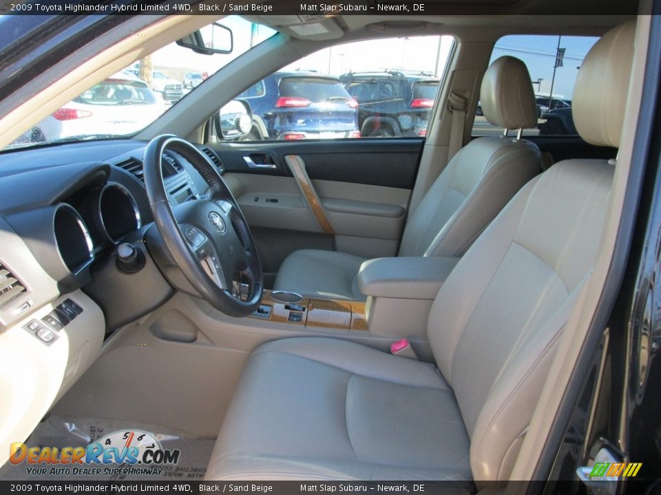 2009 Toyota Highlander Hybrid Limited 4WD Black / Sand Beige Photo #13