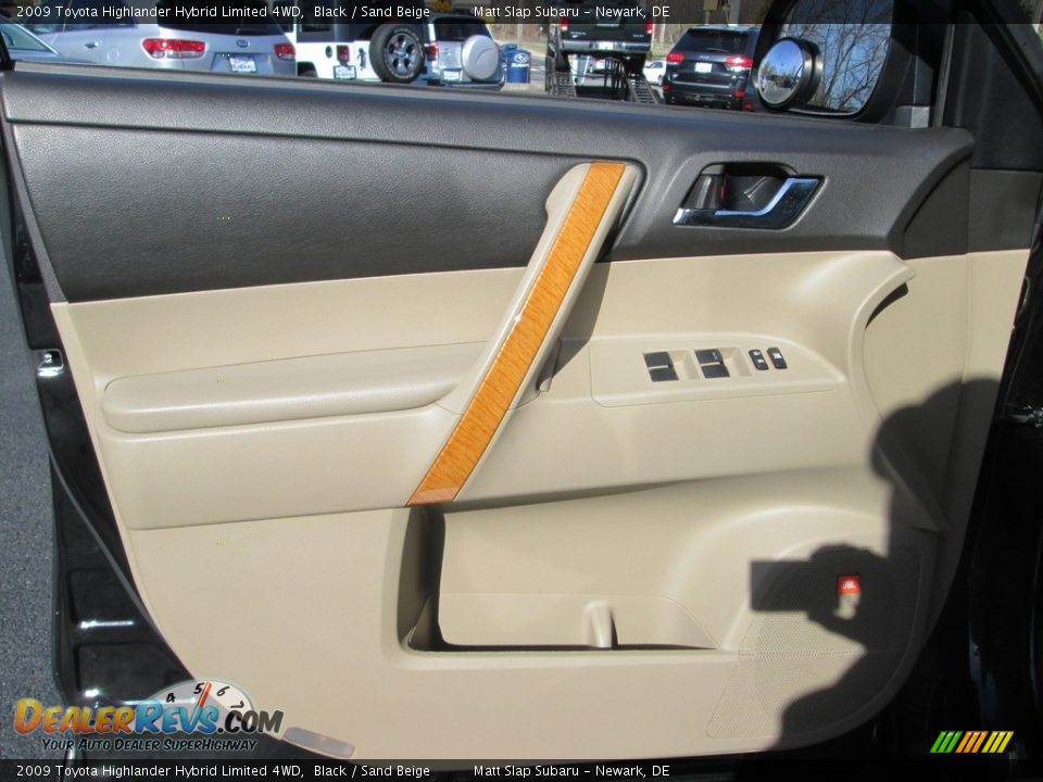 2009 Toyota Highlander Hybrid Limited 4WD Black / Sand Beige Photo #14