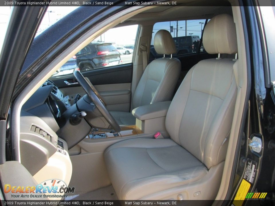 2009 Toyota Highlander Hybrid Limited 4WD Black / Sand Beige Photo #16