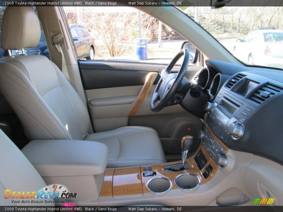 2009 Toyota Highlander Hybrid Limited 4WD Black / Sand Beige Photo #17