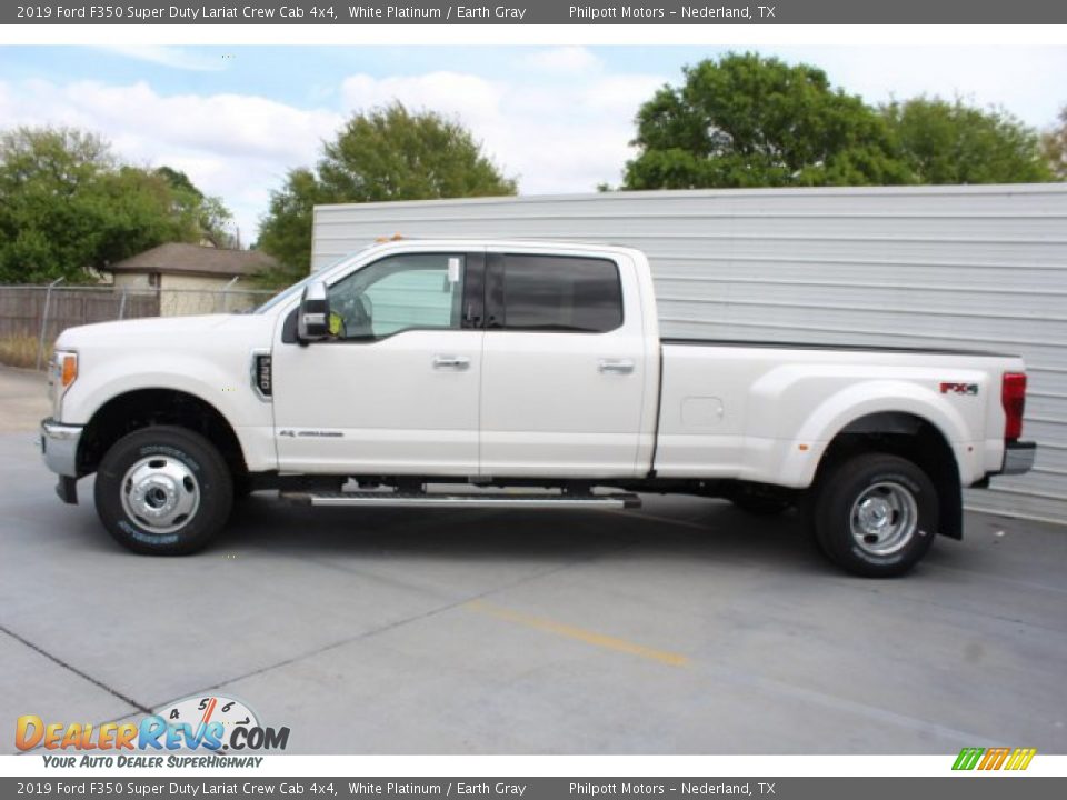 2019 Ford F350 Super Duty Lariat Crew Cab 4x4 White Platinum / Earth Gray Photo #6