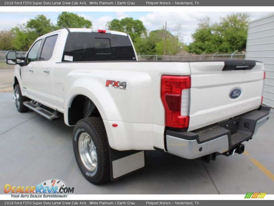 2019 Ford F350 Super Duty Lariat Crew Cab 4x4 White Platinum / Earth Gray Photo #7