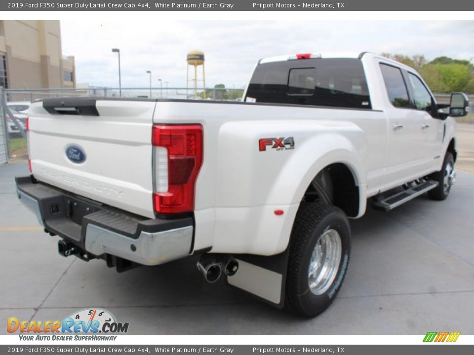 2019 Ford F350 Super Duty Lariat Crew Cab 4x4 White Platinum / Earth Gray Photo #9