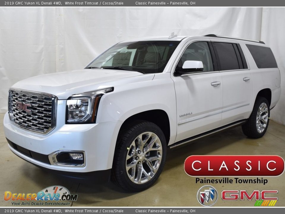 2019 GMC Yukon XL Denali 4WD White Frost Tintcoat / Cocoa/Shale Photo #1