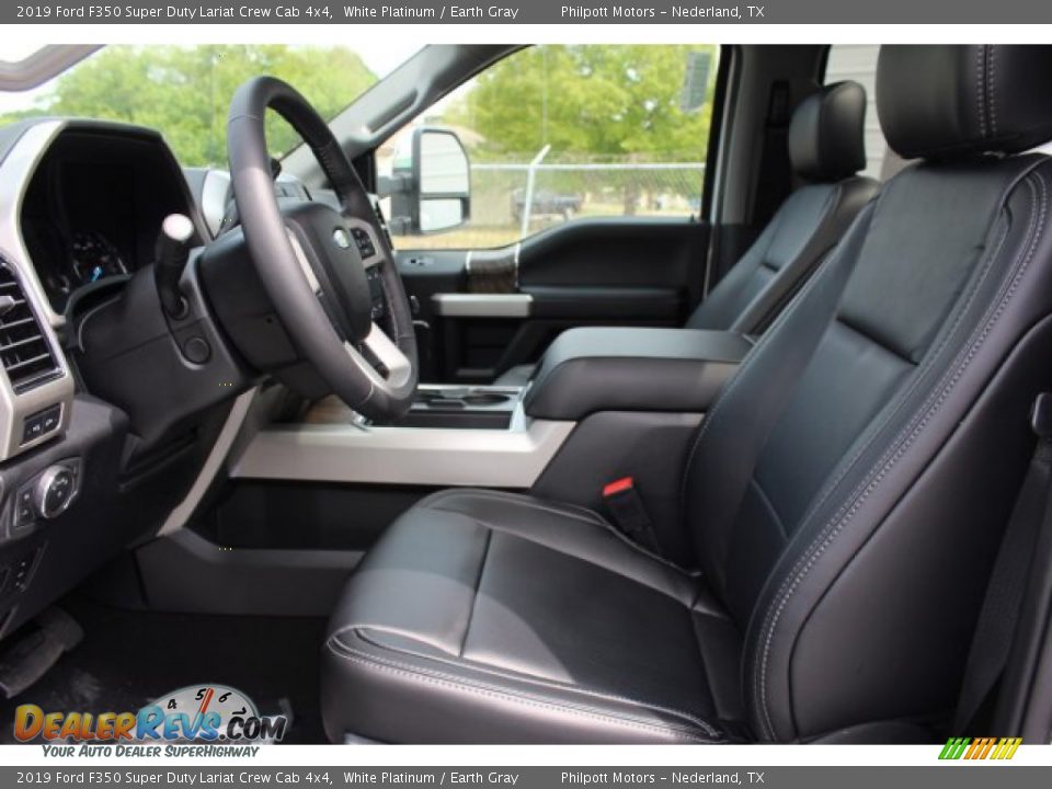 2019 Ford F350 Super Duty Lariat Crew Cab 4x4 White Platinum / Earth Gray Photo #15