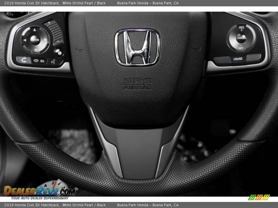 2019 Honda Civic EX Hatchback White Orchid Pearl / Black Photo #11