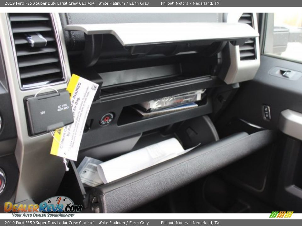 2019 Ford F350 Super Duty Lariat Crew Cab 4x4 White Platinum / Earth Gray Photo #24