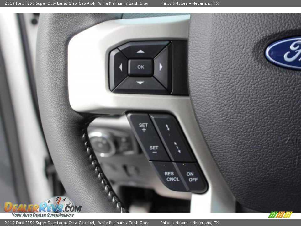 2019 Ford F350 Super Duty Lariat Crew Cab 4x4 White Platinum / Earth Gray Photo #27
