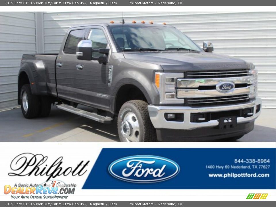 2019 Ford F350 Super Duty Lariat Crew Cab 4x4 Magnetic / Black Photo #1