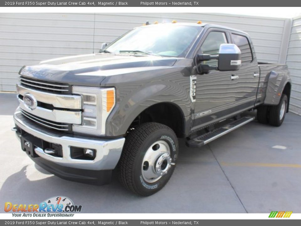2019 Ford F350 Super Duty Lariat Crew Cab 4x4 Magnetic / Black Photo #3