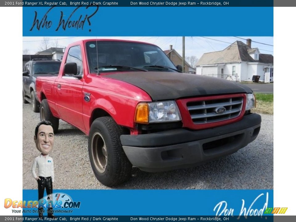 2001 Ford Ranger XL Regular Cab Bright Red / Dark Graphite Photo #1