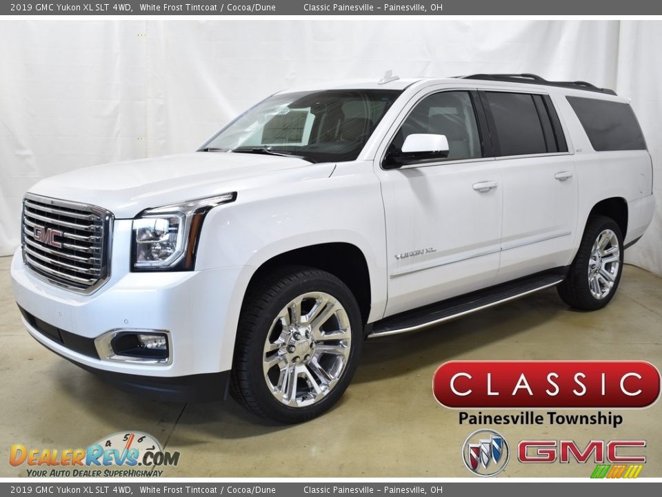 2019 GMC Yukon XL SLT 4WD White Frost Tintcoat / Cocoa/Dune Photo #1