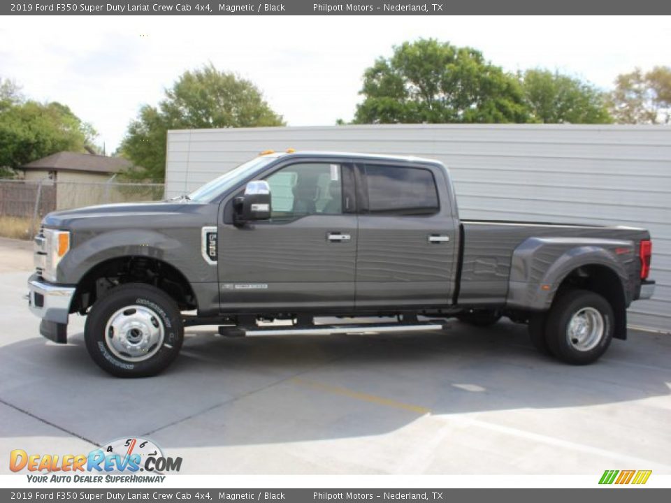 2019 Ford F350 Super Duty Lariat Crew Cab 4x4 Magnetic / Black Photo #6
