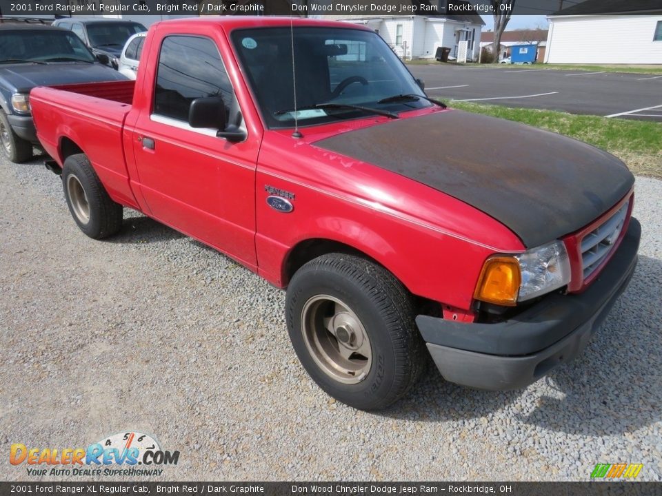 2001 Ford Ranger XL Regular Cab Bright Red / Dark Graphite Photo #3