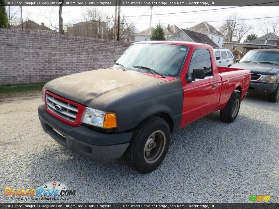 2001 Ford Ranger XL Regular Cab Bright Red / Dark Graphite Photo #6