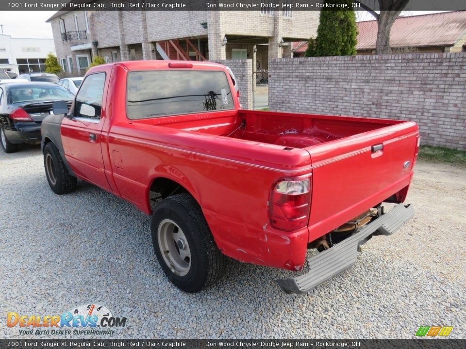 2001 Ford Ranger XL Regular Cab Bright Red / Dark Graphite Photo #9