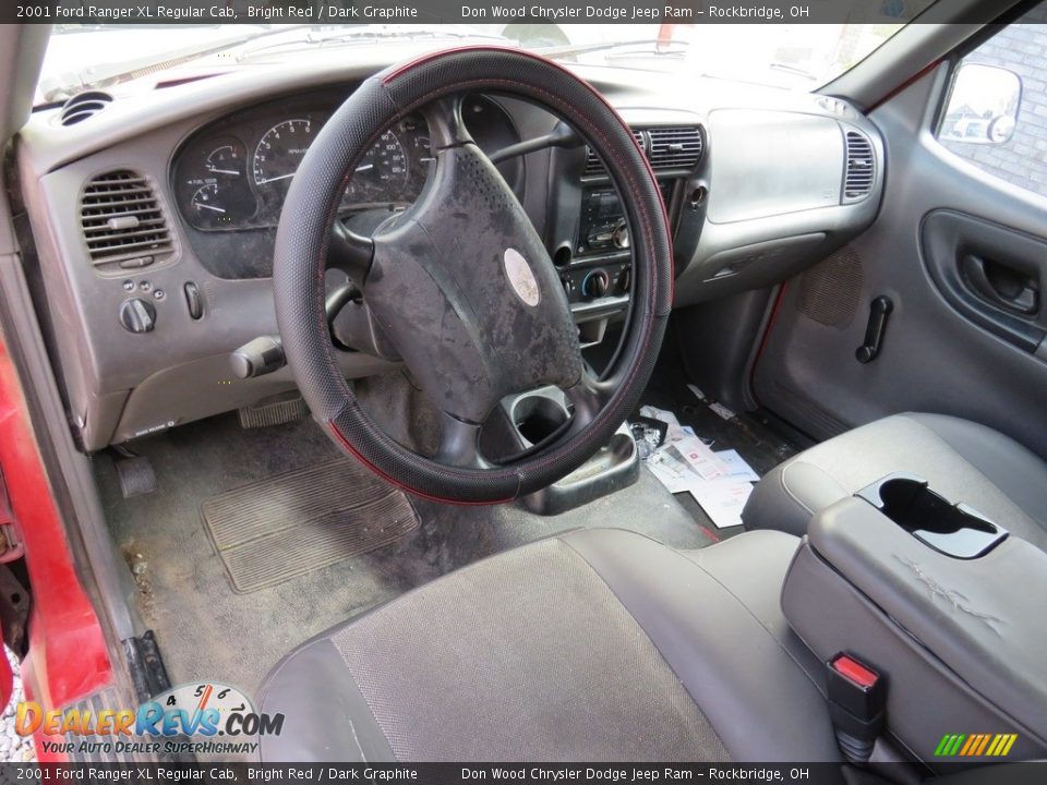 2001 Ford Ranger XL Regular Cab Bright Red / Dark Graphite Photo #15