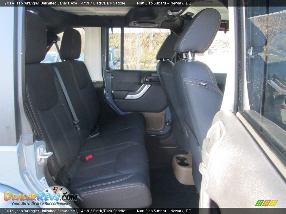 2014 Jeep Wrangler Unlimited Sahara 4x4 Anvil / Black/Dark Saddle Photo #18
