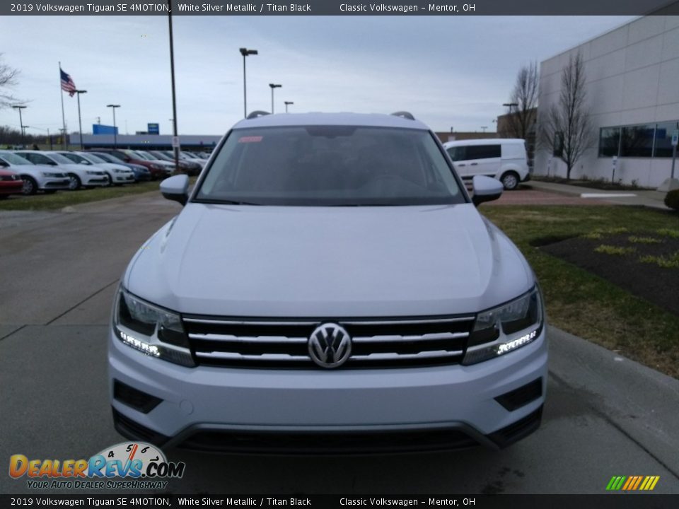 2019 Volkswagen Tiguan SE 4MOTION White Silver Metallic / Titan Black Photo #2