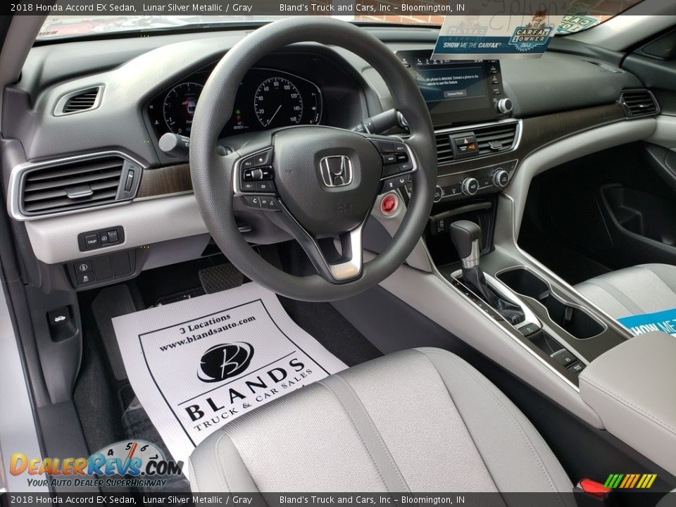 2018 Honda Accord EX Sedan Lunar Silver Metallic / Gray Photo #9