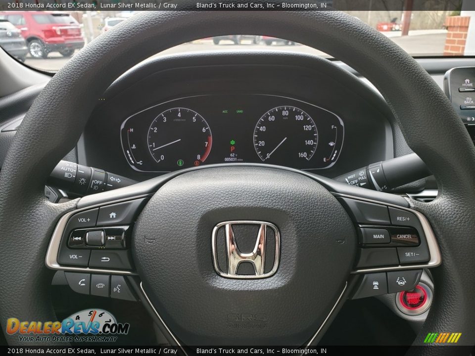 2018 Honda Accord EX Sedan Lunar Silver Metallic / Gray Photo #11