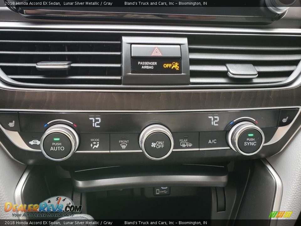 2018 Honda Accord EX Sedan Lunar Silver Metallic / Gray Photo #22
