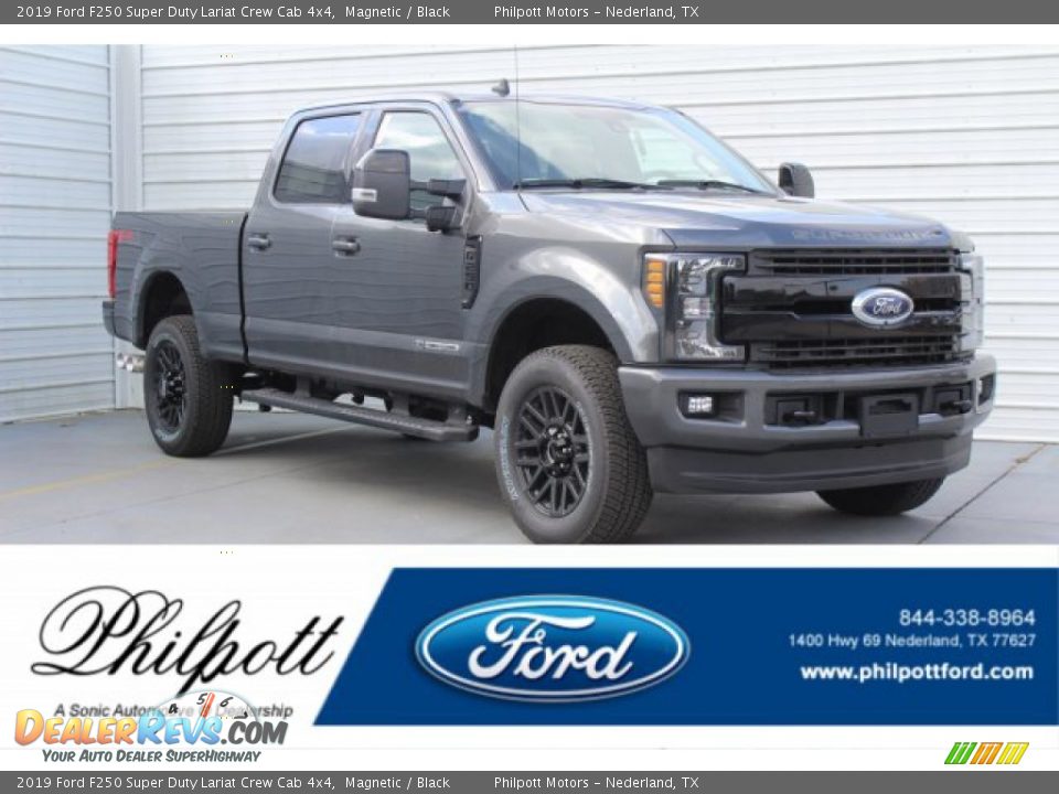 2019 Ford F250 Super Duty Lariat Crew Cab 4x4 Magnetic / Black Photo #1