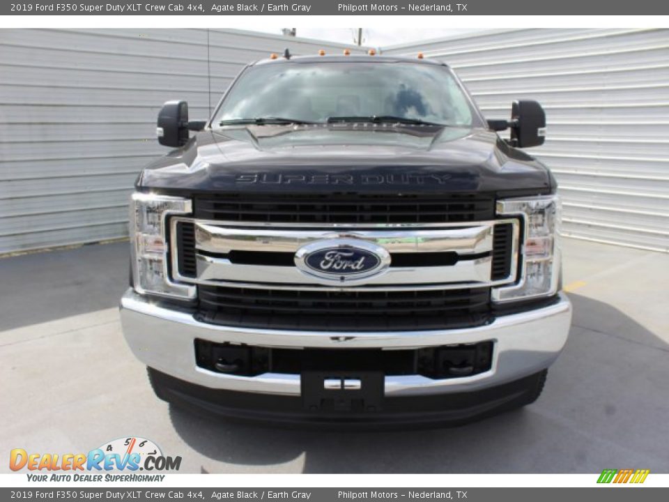 2019 Ford F350 Super Duty XLT Crew Cab 4x4 Agate Black / Earth Gray Photo #2