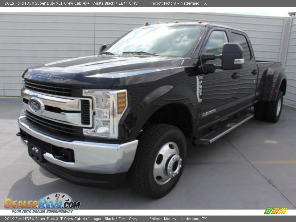 2019 Ford F350 Super Duty XLT Crew Cab 4x4 Agate Black / Earth Gray Photo #3