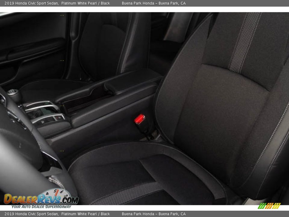 2019 Honda Civic Sport Sedan Platinum White Pearl / Black Photo #24