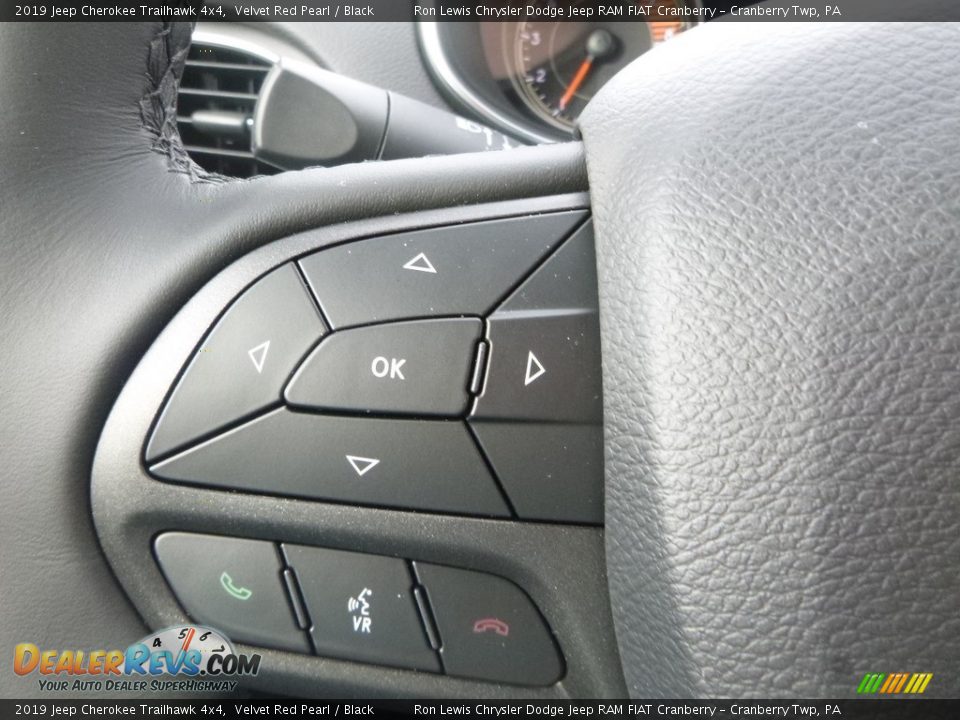 2019 Jeep Cherokee Trailhawk 4x4 Velvet Red Pearl / Black Photo #20