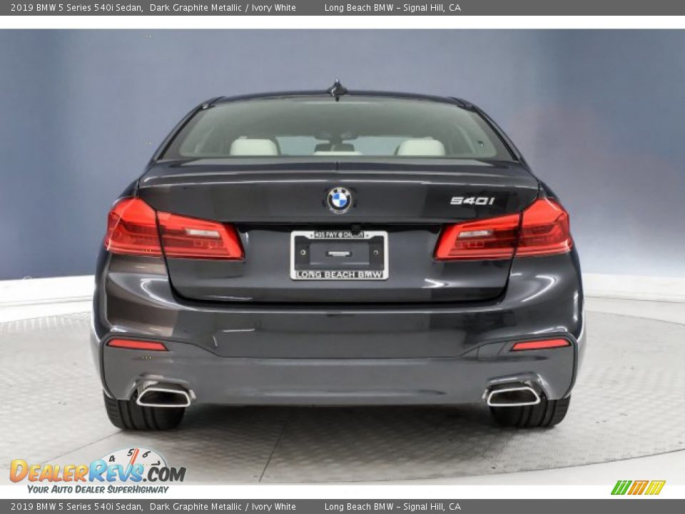 2019 BMW 5 Series 540i Sedan Dark Graphite Metallic / Ivory White Photo #3