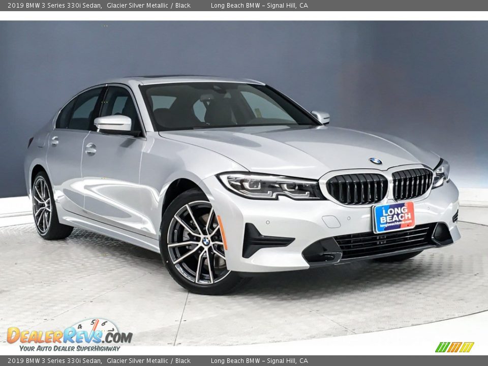2019 BMW 3 Series 330i Sedan Glacier Silver Metallic / Black Photo #12