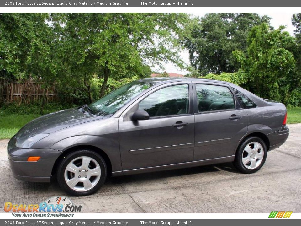 2003 Ford Focus SE Sedan Liquid Grey Metallic / Medium Graphite Photo #2