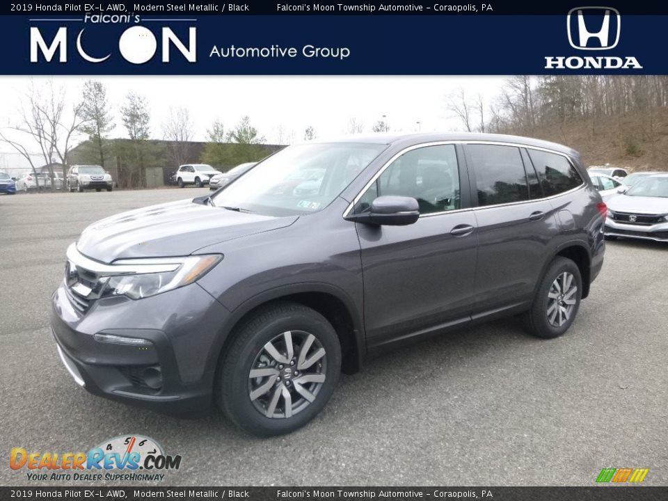 2019 Honda Pilot EX-L AWD Modern Steel Metallic / Black Photo #1