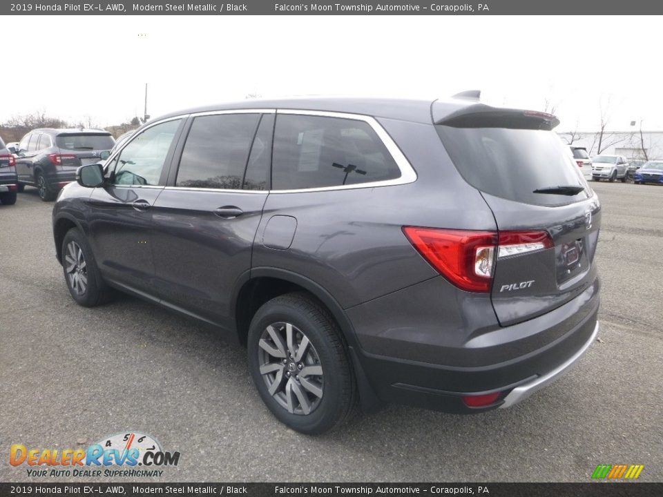 2019 Honda Pilot EX-L AWD Modern Steel Metallic / Black Photo #2