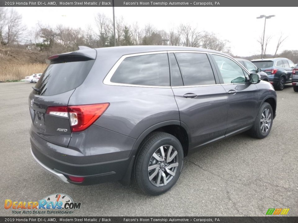 2019 Honda Pilot EX-L AWD Modern Steel Metallic / Black Photo #4