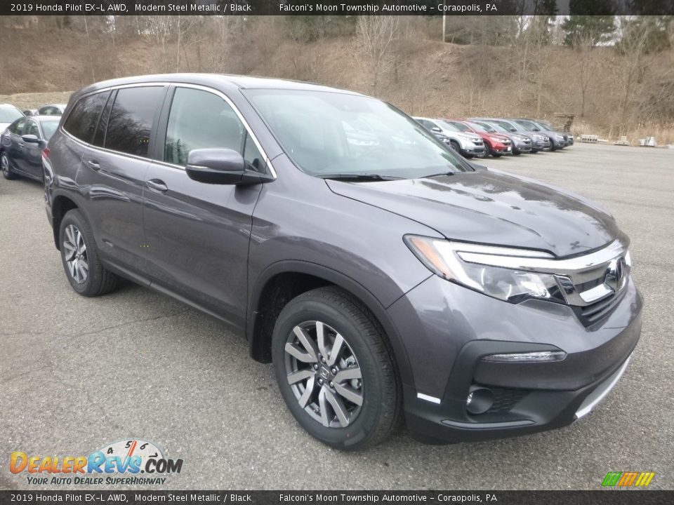 2019 Honda Pilot EX-L AWD Modern Steel Metallic / Black Photo #5