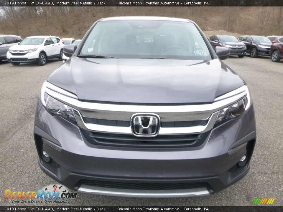 2019 Honda Pilot EX-L AWD Modern Steel Metallic / Black Photo #6