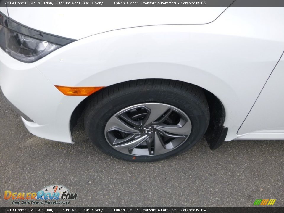 2019 Honda Civic LX Sedan Platinum White Pearl / Ivory Photo #2