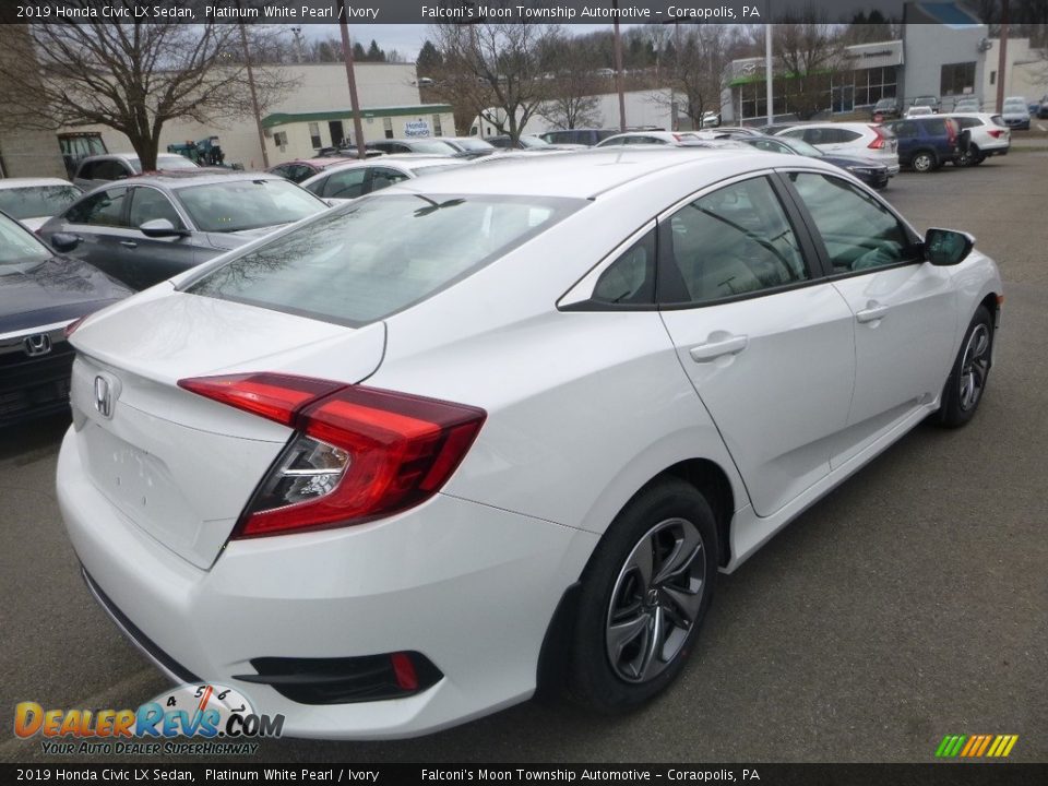 2019 Honda Civic LX Sedan Platinum White Pearl / Ivory Photo #6