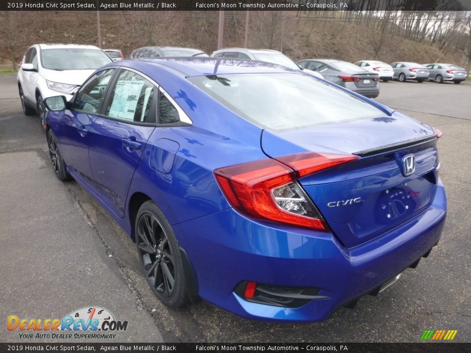 2019 Honda Civic Sport Sedan Agean Blue Metallic / Black Photo #3