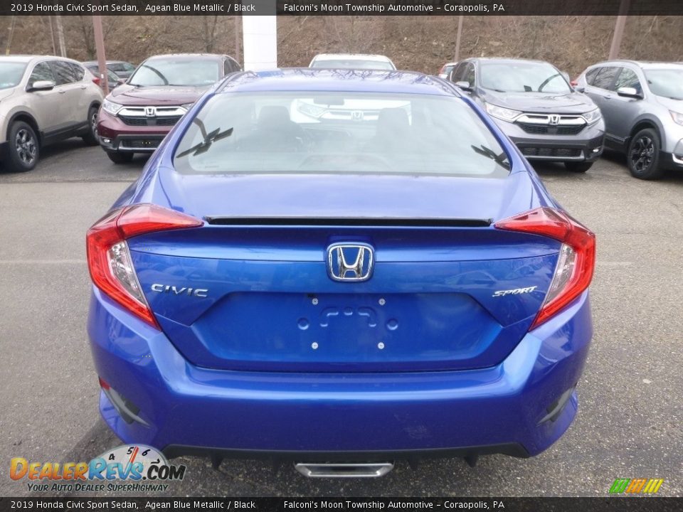 2019 Honda Civic Sport Sedan Agean Blue Metallic / Black Photo #4